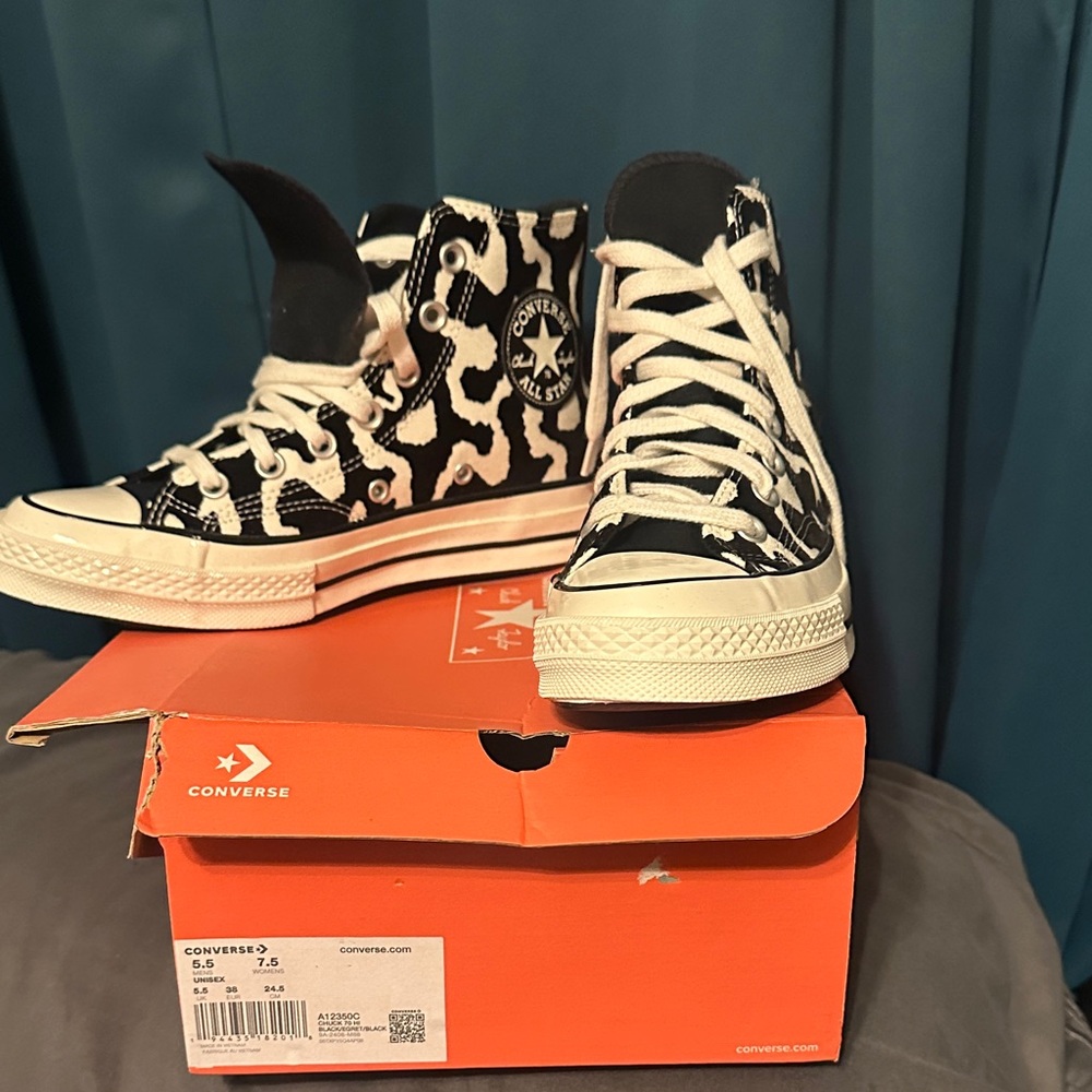Converse Black and White High-Top Sneakers